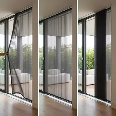 Sliding Pleated Screens for Windows