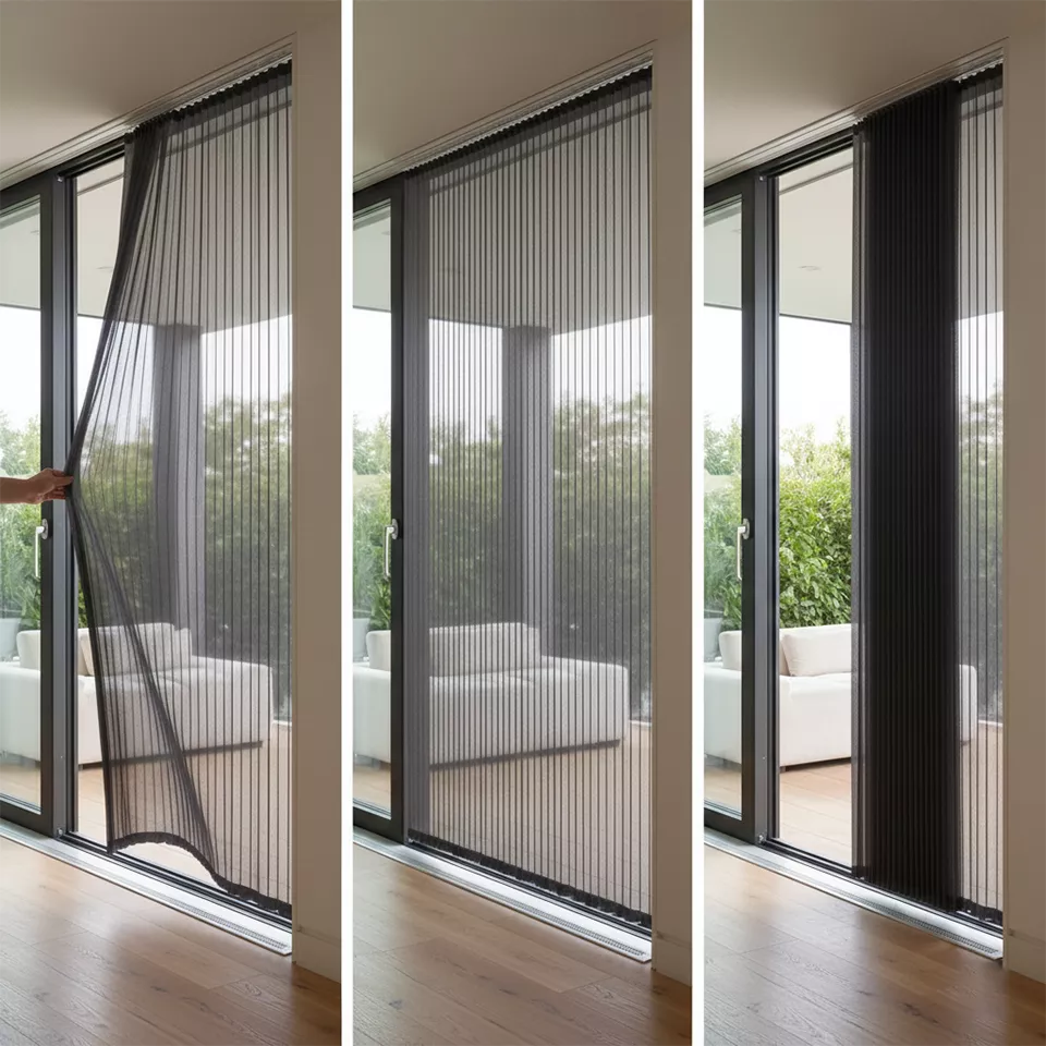 Sliding Pleated Screens for Windows